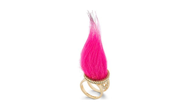 Betsey Johnson xox Trolls Faux Fur Ring