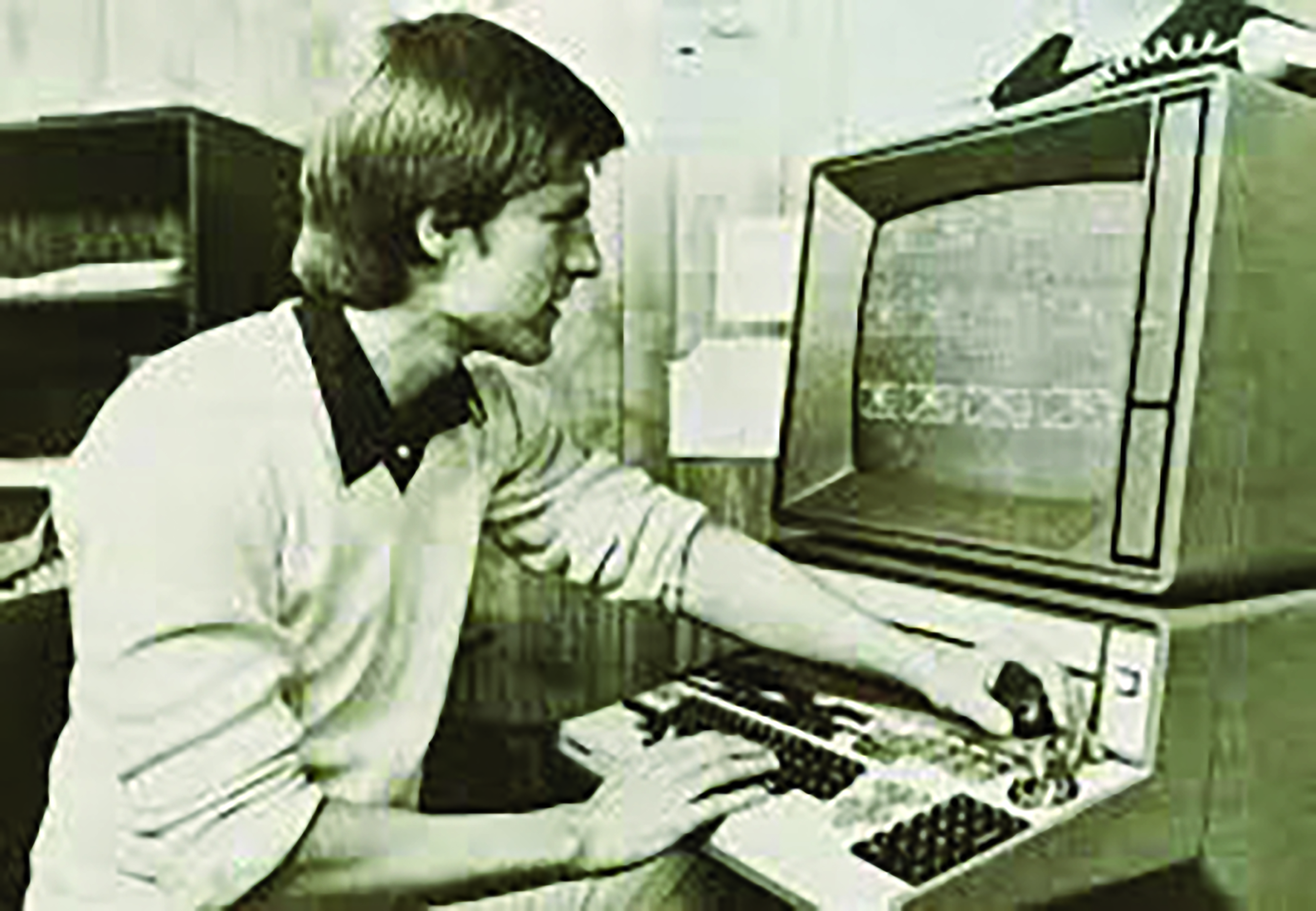 Bill Kroyer at computer