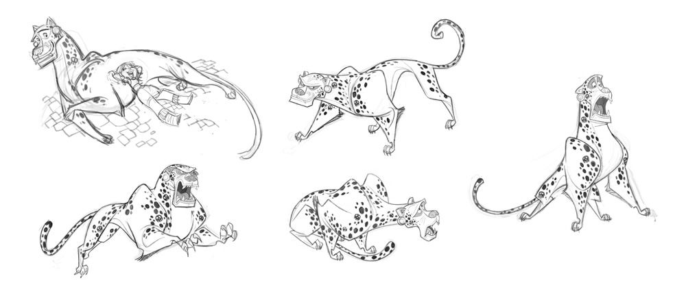 "Chiapa" pose sheet by character designer Carlos Luzzi.