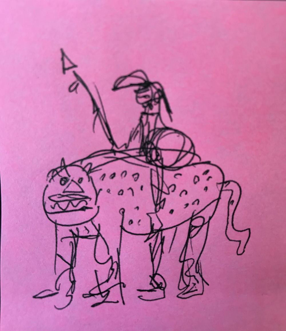 Sketch of Maya and Chiapa by Jorge Gutiérrez