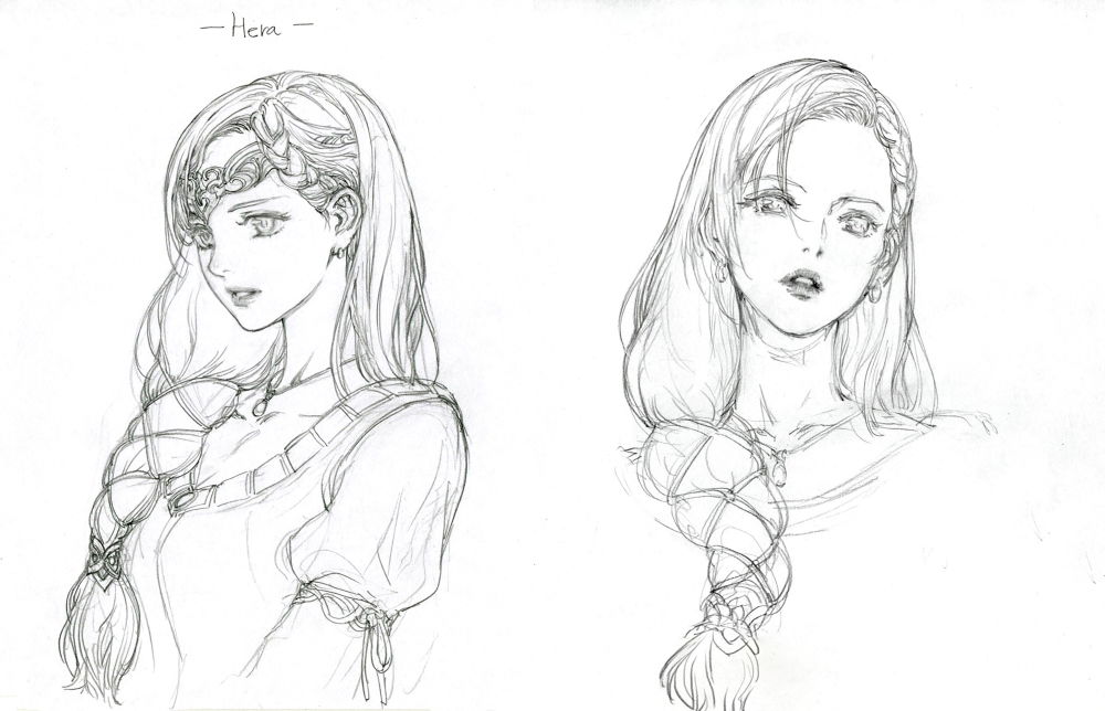 Héra sketches [c/o Warner Bros. Animation & Sola Entertainment]