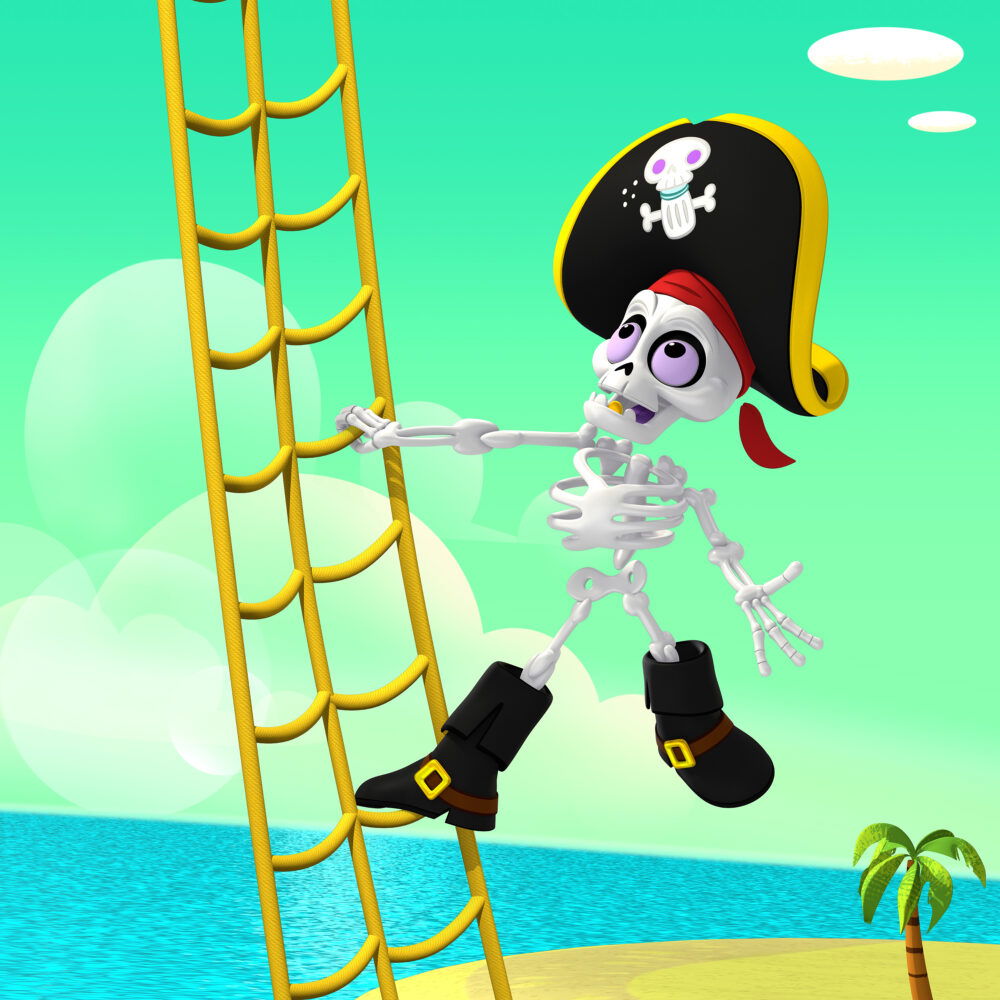 John Stamos voices Cap'n Satly Bones in Mickey Mouse Funhouse (Disney)