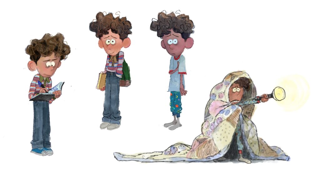 Orion and the Dark - Character sketches by Tim Lamb