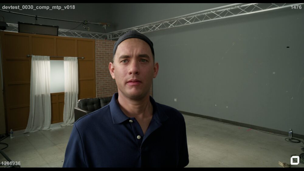 Here - Tom Hanks de-aging pre-production test