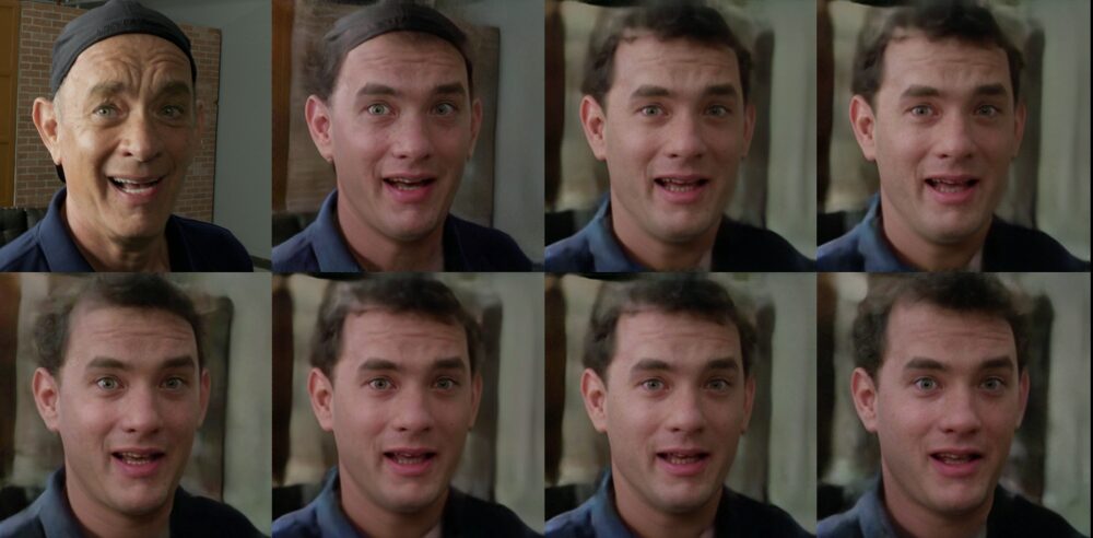 Here - Tom Hanks de-age variants