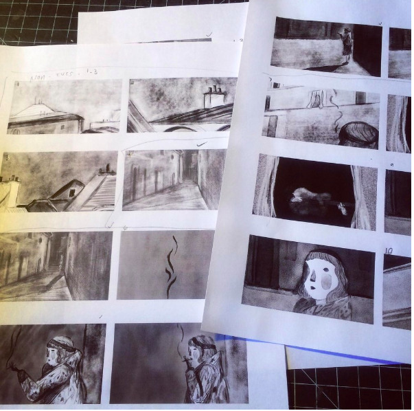 Illustrations for the storyboards