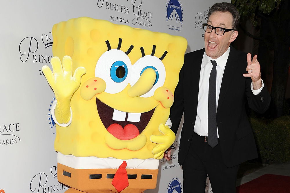 Tom Kenny with SpongeBob SquarePants